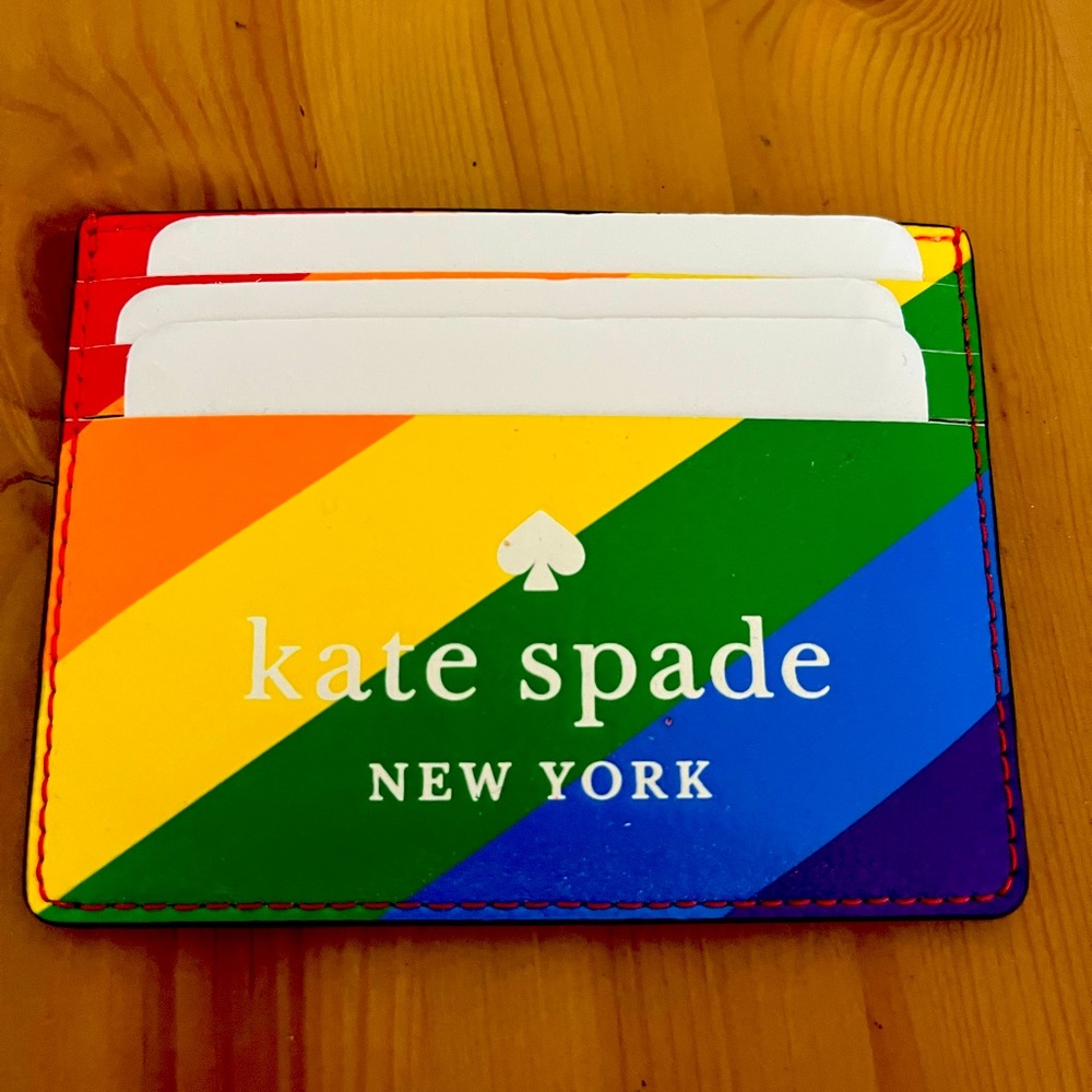 Kate Spade Rainbow Stripe Card Holder